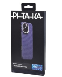 Накладка для i-Phone 16 Pro 6.3" Pitaka PTK Tactile Woven case черно-синий
