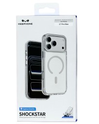 Накладка для i-Phone 17 Pro Max Keephone Shockstar MagSnap серо-прозрачный