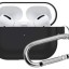 Силиконовый чехол для AirPods 3 c карабином черный