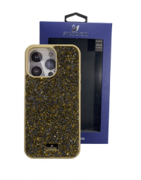 Накладка для i-Phone 14 Pro Max 6.7" Swarovski золотой