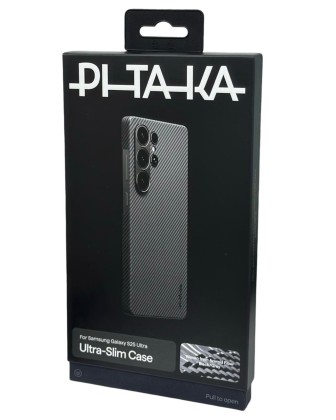 Накладка для Samsung Galaxy S25 Ultra Pitaka Ultra Slim case черно-серая