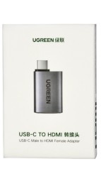 OTG Ugreen US320 USB-C (папа) на HDMI (мама) серый