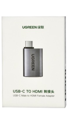OTG Ugreen US320 USB-C (папа) на HDMI (мама) серый