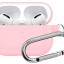 Силиконовый чехол для AirPods 3 c карабином розовый