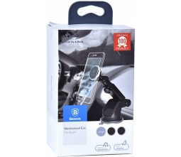Держатель в автомобиль на торпеду/стекло магнитный Baseus Solid Series (SULX-0S) серебристый