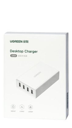 Сетевое зар. устр. Ugreen CD102 4USB 34W белое