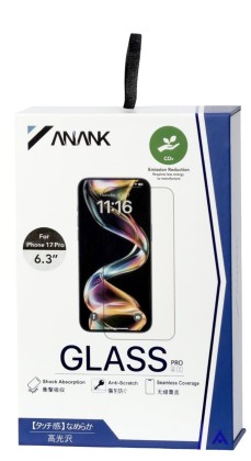 Защитное стекло i-Phone 17 Pro 6.3" Anank 2.5D Full Glass Treatment 10 PCS/Pack черное 1шт