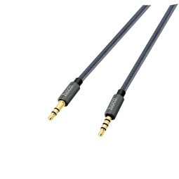 Аудиокабель AUX 3,5mm Hoco 1m с микрофоном UPA04 черный