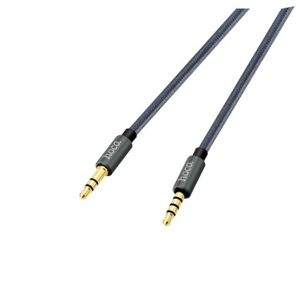 Аудиокабель AUX 3,5mm Hoco 1m с микрофоном UPA04 черный