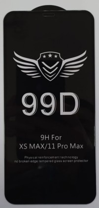 Защитное стекло для i-Phone 11 Pro Max/XS Max 6.5" 99D чёрное
