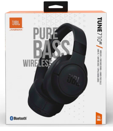 Стереонаушники Bluetooth Полноразмерные JBL T710BT черные