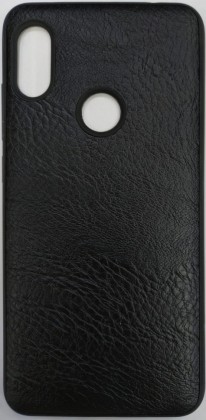 Накладка для Xiaomi Redmi Note 6 Pro силиконовая под кожу чёрный
