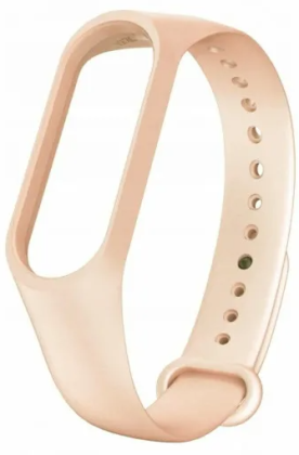 Ремешок для Xiaomi Mi Band 5 силиконовый бежевый