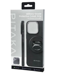 Накладка для i-Phone 16 Pro Max 6.9" Pitaka Military-Grade Protective Case&Grip 3 черно-серый