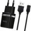 Сетевое зар. устр. Hoco C11 с шнуром Micro 1USB 1A черное