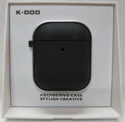 Силиконовый чехол для AirPods 1/2 K-DOO CrashGuard черный