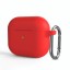 Силиконовый чехол для AirPods 3 c карабином красный