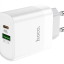 Сетевое зар. устр. Hoco C80A Plus с шнуром Type-C на Type-C 1USB/1С PD3.0/QC3.0 20W/18W белое