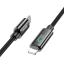 Usb Кабель-зарядка Type-C на Lightning с дисплеем Hoco U125 27W 1.2м черный