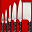 Набор Кухонных Ножей 6 шт. из Дамасской Стали Spetime Damascus 6-Pieces Kitchen Knife Set черный