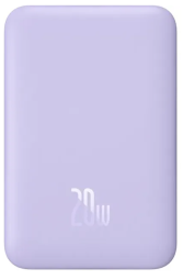 Powerbank с беспроводной зарядкой Baseus Magnetic Wireless 10000mAh 20W (PPCX070005) сиреневый