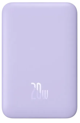 Powerbank с беспроводной зарядкой Baseus Magnetic Wireless 10000mAh 20W (PPCX070005) сиреневый