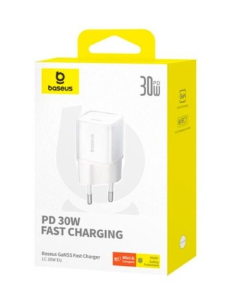 Сетевое зар. устр. Baseus GaN5S Fast Charger 1C 30W P10162504213-00 белое