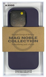Накладка для i-Phone 15 Pro K-Doo Mag Noble кожаная фиолетовая