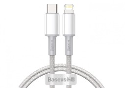 Кабель-зарядка Type-C на Lightning Baseus High Density Braided 20W 1м (CATLGD-02) белый
