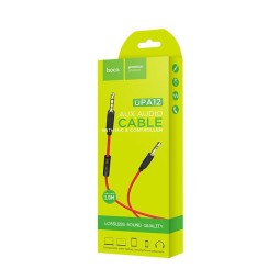 Аудиокабель AUX 3,5mm Hoco 1m с микрофоном UPA12 красный