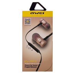 Наушники с микрофоном Awei ES-70TY 1.2м золотые