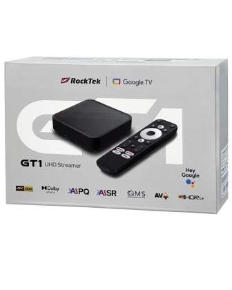 ТВ-приставка Rocktek GT1 UHD Google TV Box 2ГБ/32ГБ черная