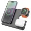 Беспроводное зарядное устройство 3in1 смартфон/Watch/AirPods Hoco CQ1 15W черное