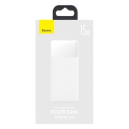 Powerbank Baseus Bipow Digital Display 20000mAh 2USB/USB-C 15W (PPDML-J02) белый