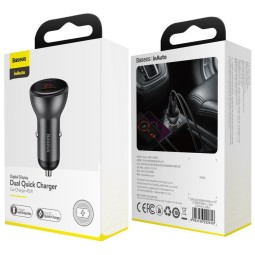 Автомобильное заряд. устр. Baseus Digital Display 2USB 45W (CCBX-B0G) черное