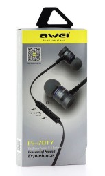 Наушники с микрофоном Awei ES-70TY 1.2м темно-серые