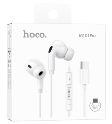 Наушники с микрофоном Hoco M101 Pro Type-C белые