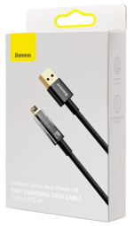 Usb Кабель-зарядка Lightning Baseus Explorer 2.4A 2м (CATS000501) черный