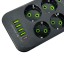 Сетевой фильтр Yemstza 2500W-10A(Max) 10 розеток+4USB+1USB-C 2м. черный