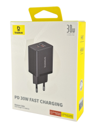 Сетевое зар. устр. Baseus Cube Pro Fast Charger 1USB/1C 30W P10111404113-00 черное