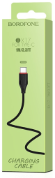 Usb Кабель-зарядка Type-C Borofone BX17 Enjoy 2A 1м силиконовый черный