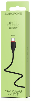 Usb Кабель-зарядка Type-C Borofone BX17 Enjoy 2A 1м силиконовый черный