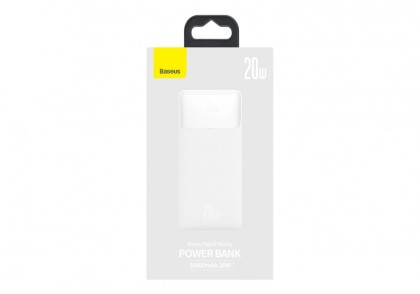 Powerbank Baseus Bipow Digital Display 20W 30000mAh (PPDML-N02) белый