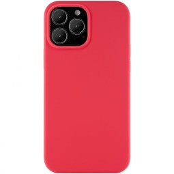 Накладка для i-Phone 13 Pro Silicone icase под оригинал, камера закрыта №29 алая