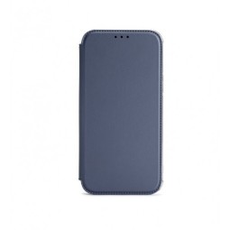 Чехол-книжка Xiaomi redmi Note 12S Fashion Case кожаная боковая серо-синяя