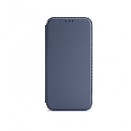 Чехол-книжка Xiaomi redmi Note 12S Fashion Case кожаная боковая серо-синяя