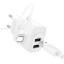 Сетевое зар. устр. Hoco C141A с шнуром Lightning 2USB 2.1A белое