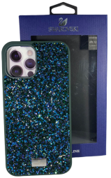 Накладка для i-Phone 12 Pro Max 6.7" Swarovski зелёный