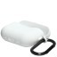 Силиконовый чехол для AirPods Pro 3 c карабином белый