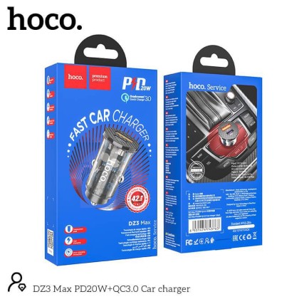 Автомобильное заряд. устр. Hoco DZ3 Max 1USB 1C 42.5W черное